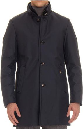 Moorer Blauwe Gewatteerde Donsjas - Heren - Mantel - Blauw - 3XL - Polyester - Jassen