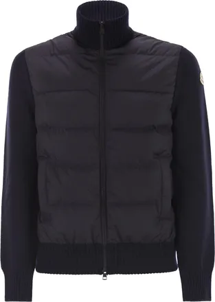 Moncler Wool Padded Cardigan With Zip