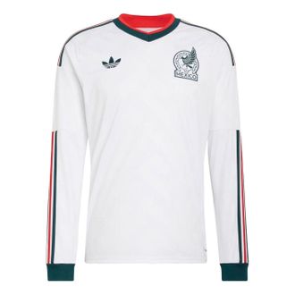 adidas Mexico 2026 Away Long Sleeve Jersey Asia Sizing White JZ2821