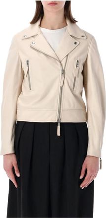 S.W.O.R.D 6.6.44 Classic Chiodo - Dames - Leren en Su&egrave;de Jassen - Beige - M - Leer - Jassen