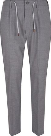 Eleventy Op Maat Gemaakte Jogger Broek Grigio Chiaro - Heren - Slim Fit Broeken - Grijs - W36 - Katoen - Broeken