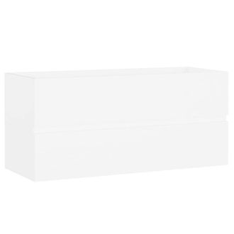 Berkfield Home Sink Cabinet with Built-in Basin White Engineered Wood