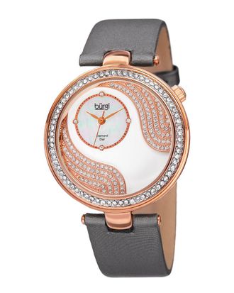 Bürgi Burgi Womens Satin Silk Diamond Watch