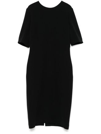 Giorgio Armani silk midi dress - women - Silk/Elastane/Silk - 44 - Black