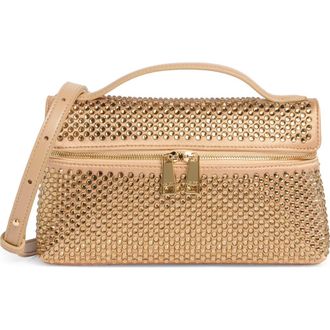 JW PEI Thea Woven Top Carry Handle Crossbody Bag in Champagne at Nordstrom