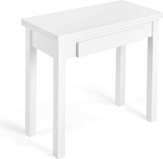 HERDASA Herdasa, Mesa De Cocina Extensible, Modelo Liv, En Melamina Y Metal, 77x80x40cm, Blanca