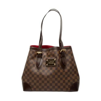 Louis Vuitton Pre-owned Tote Bags, female, Brown, Size: ONE SIZE Pre-owned Checkered Pattern Tote Bag