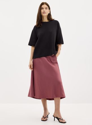 Inwear Womens Zilky satiny midi skirt