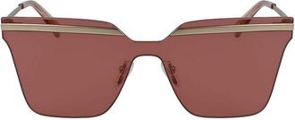 Longchamp Unisex Lo602s Red Sunglasses - Brown Metal - One Size