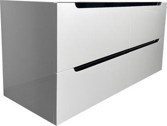 Vente-Unique Mueble de baño flotante - Blanco - Ancho 120 x Alt. 57 cm - SELITA