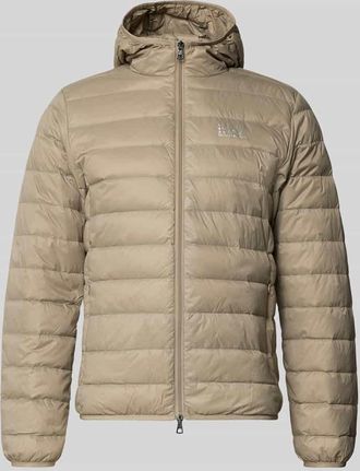 Emporio Armani Daunenjacke mit Reißverschluss in Beige, Größe XXXL