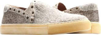 Chocolat Blu Womens Chocolat Blu Noella Grey Pony Hair Slip-On Sneaker