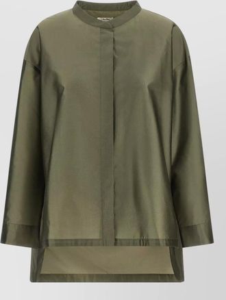 Max Mara racconto shirt long sleeves high low hem