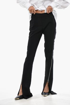 Dsquared2 Pantaloni a Tinta unita con Maxi Zip Laterali Dsquared2