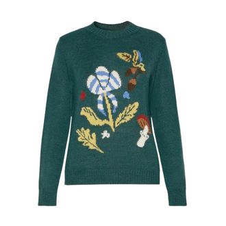 Max Mara Jersey de Cuello Redondo - Knitwear - Mujer - Verde - S