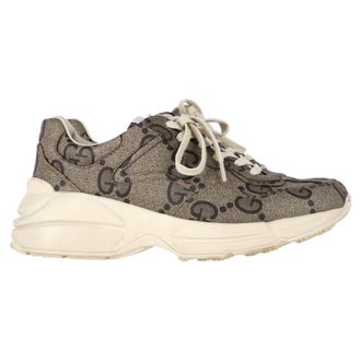 Gucci Gucci Rhyton Monogram Sneakers in Beige Canvas