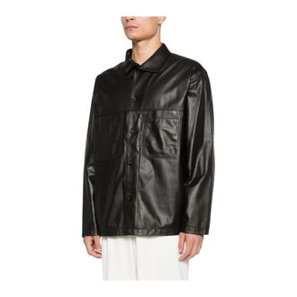 Emporio Armani Heren, Jassen, Bruin, Maat: L Katoen