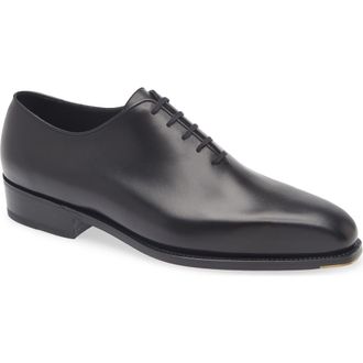 J.M. Weston Fusain Cycliste Wholecut Oxford in Black Boxcalf at Nordstrom, Size 11.5Us