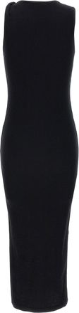 J.W.Anderson Logo-Embroidered Ribbed Cotton Dress - Black