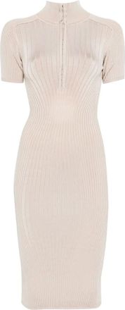 MUGLER Abito midi a coste - Toni neutri