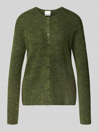 Ichi Strickjacke mit Rundhalsausschnitt Modell KAMARA in Khaki, Größe XXL