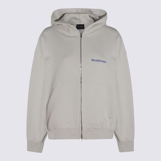 Balenciaga Dirty White Cotton Sweatshirt