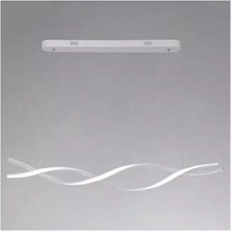 Trade Shop Lampadario Led a Sospensione 48w Bianco Spirale Ondulato Vortice Intrecciato Luce 6500k 32491 - - Trade Shop Traesio