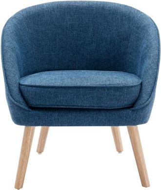 VENTE-UNIQUE.COM Sillón clásico poliéster azul