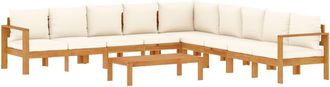 vidaXL Set De Sof&aacute;s De Jard&iacute;n Con Cojines 6 Pzas Madera Maciza Acacia Vidaxl