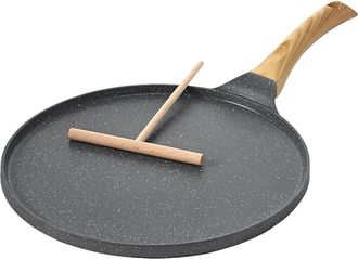 OEM Sart&eacute;n Para Crepes De 26 Cm Con Revestimiento Antiadherente De Granito Suizo - Apta Para Inducci&oacute;n - Crepera Con Dispensador De Masa - Mango C&oacute;modo Y 
