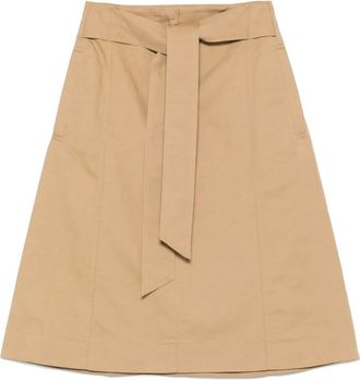 Incotex Gonna midi Alina - Marrone