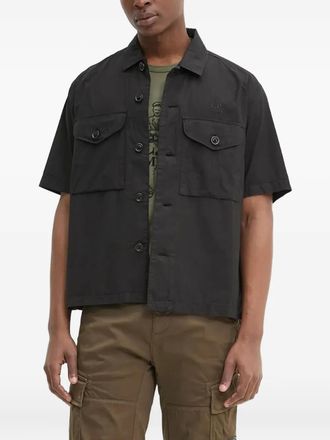 C.P. Company Camicia in popeline a maniche corte - Nero