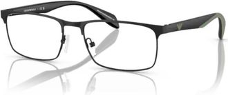 Emporio Armani 0ea1149 Rectangular Metal Eyeglass Frames with Minimalist Design