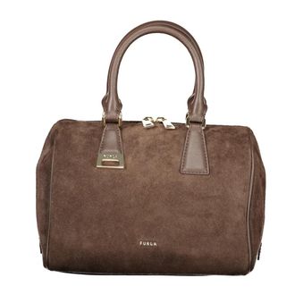Furla Olivia M Boston Bag - Dames - Handtassen - Bruin - ONE Size - Polyester - Tassen