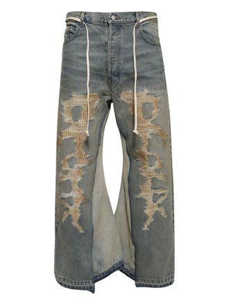 RRR123 Jeans met wijde pijpen - Blauw