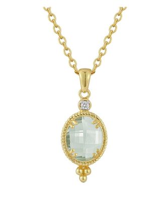 I.Reiss Company 14K 2.49 Ct. Tw. Diamond & Green Amethyst Necklace