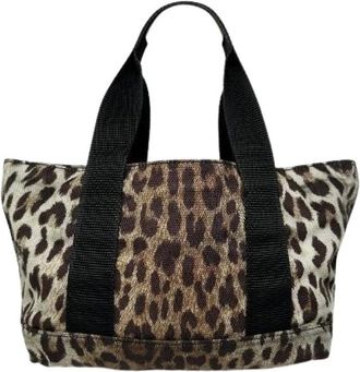Valentino Pre-owned Tote Bags, female, Brown, Size: ONE SIZE Pre-owned Vintage Canvas Tote Bag