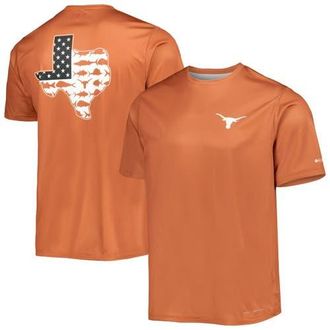 Columbia Mens Columbia Texas Orange Texas Longhorns Terminal Tackle Omni-Shade T-Shirt in Burnt Orange at Nordstrom, Size Xx-Large