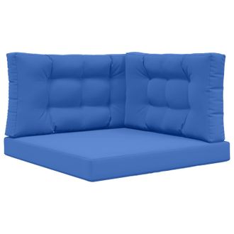vidaXL Coj&iacute;n Para Sof&aacute; De Exterior 3 Pcs Azul Royal Poli&eacute;ster Vidaxl