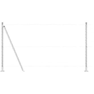 vidaXL Vidaxl - Poste De Cerca 26 Pcs Plateado 3.2 X 3.2 X 140 Cm Acero