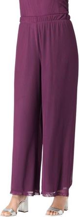 Roaman's Mesh Overlay Pant in Dark Berry at Nordstrom, Size 24