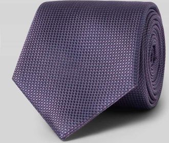 Willen Krawattenfabrik Krawatte aus Seide mit Strukturmuster (6 cm) in Lila, Gr&ouml;&szlig;e 1