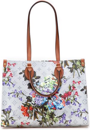 Louis Vuitton Pre-owned Womens Onthego Floral Tote Bag - Light Grey Textile - One Size
