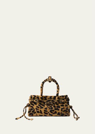 Prada Bonnie Mini Animal-Print Calf Hair Crossbody Bag