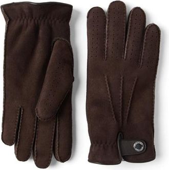 Brunello Cucinelli Shearling gloves in Brown at Nordstrom, Size Medium