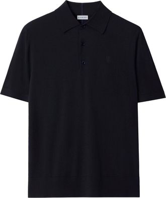 Burberry Wollen poloshirt - Blauw