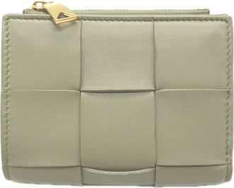 Bottega Veneta Beige Leather Wallet (Bi-Fold) (Pre-Owned)
