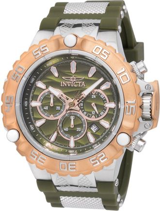 Invicta Subaqua - Poseidon 48555 Heren Horloge - Quartz Uurwerk - Roestvrij Staal met groene Wijzerplaat - 55mm