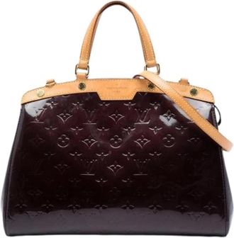Louis Vuitton Pre-owned Brea MM - Dames - Vintage Handtas - Paars - ONE Size - Leer - Vintage