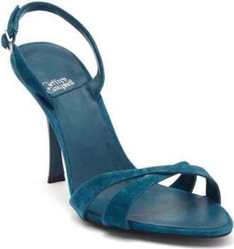 Jeffrey Campbell Marielle Slingback Sandal in Blue Suede at Nordstrom, Size 6.5